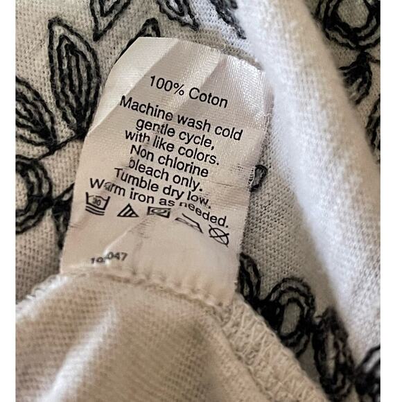 J. Crew Womens Embroidered Floral Peasant Top Cream 3/4 Sleeves Crewneck Small - Picture 9 of 10